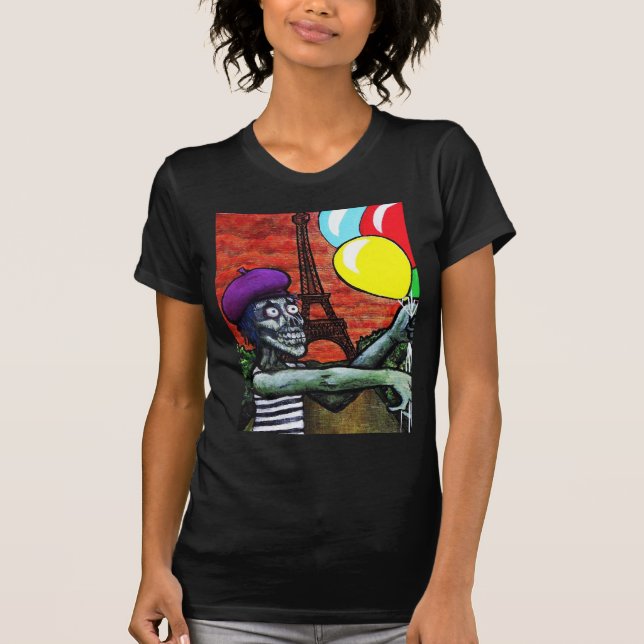 T-shirt Pantomime français de zombi (Devant)