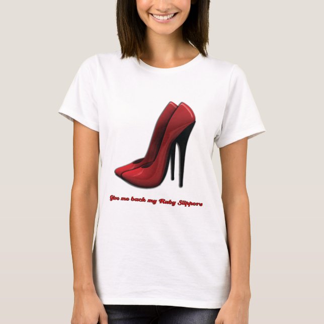 T-shirt Pantoufles rouges (Devant)