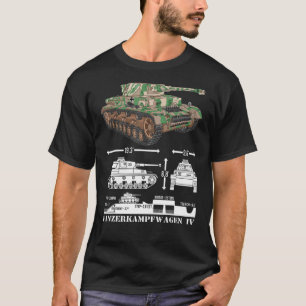 T-shirt Panzer Iv 2ème guerre mondiale - Diagramme Infogra