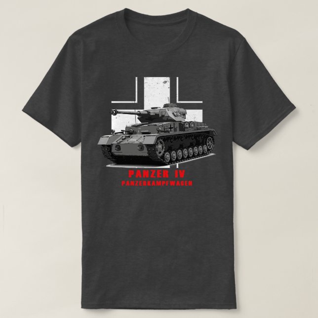 T-shirt Panzerkampfwagen Panzer IV Char militaire 2ÈME GUE (Design devant)
