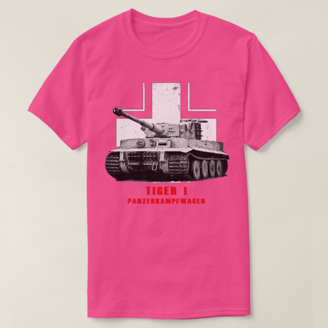 T-shirt Panzerkampfwagen Tiger I Char militaire 2ÈME GUERR (Design devant)