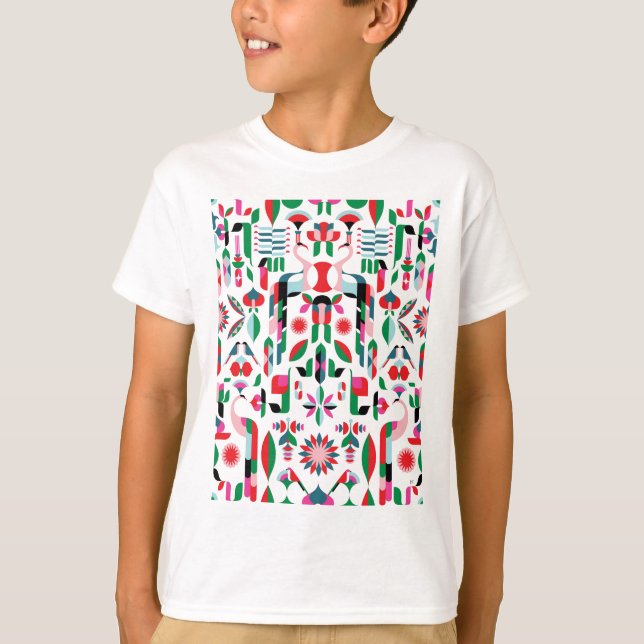 T-shirt Paon Abstrait (Devant)