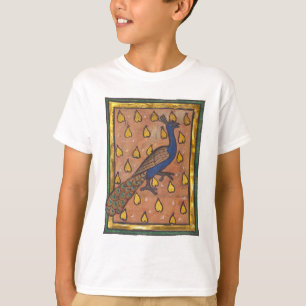 T-shirt Paon du bestiaire médiéval v. 1270