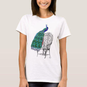 T-shirt Paon sur la chaise