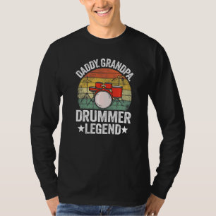 T-shirt Pap Daddy Grandpa Batteur Légende Batteries Vintag