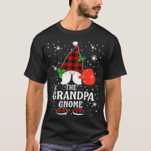 T-shirt Pap Grand Gnome Buffalo Plaid Famille de Noël