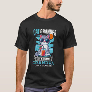 T-shirt Pap Grand-père Cat Cooler Amateur de Chat Grand-pè