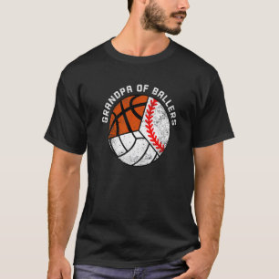 T-shirt Pap Grand-père des basketteurs Baseball Volleybal
