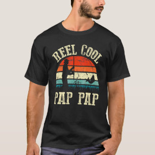 T-shirt Pap Pap de pêche de poisson de style rétro pour ho