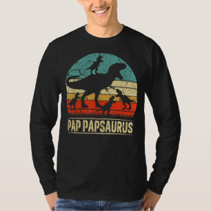 T-shirt Pap Pap Dinosaur T Rex Pap Papsaurus 4 Enfants Fam