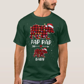 T-shirt Pap Pap Pap Paire d'oreille Plaid de Noël Grossess