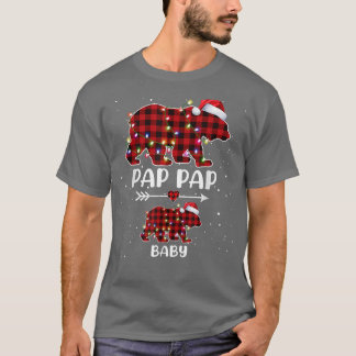 T-shirt Pap Pap Pap Paire d'oreille Plaid de Noël Grossess
