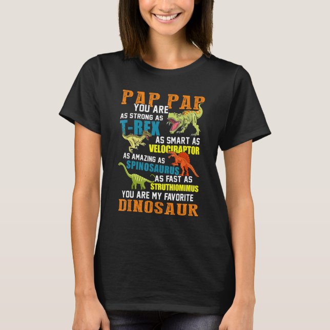 T-shirt Pap Papsaurus T Rex Dinosaur Pap Saurus F (Devant)