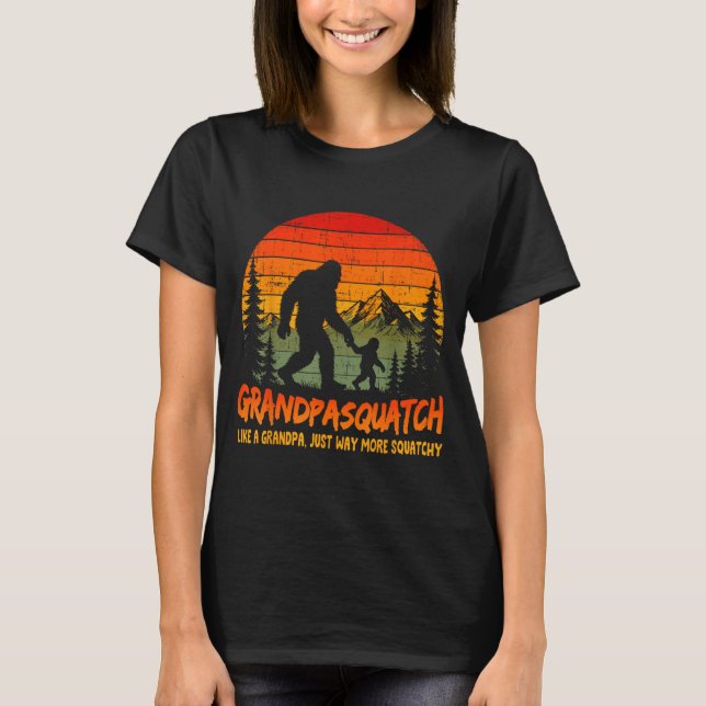 T-shirt Pap-papy bigfoot à l'ancienne comme un papy (Devant)