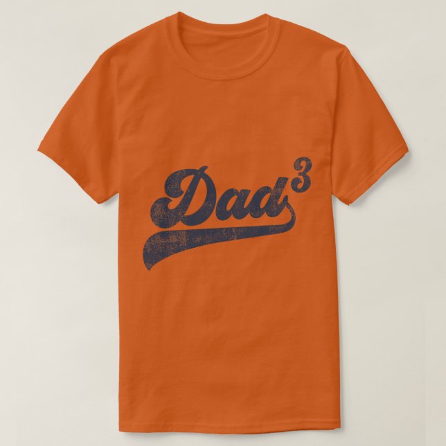 T-shirt Papa3 Papa Cubed Cadeaux Père De Trois Papa 3 Troi (Design devant)