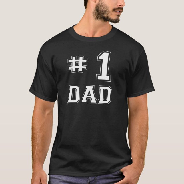 T-shirt Papa #1 (papa de numéro un) (Devant)
