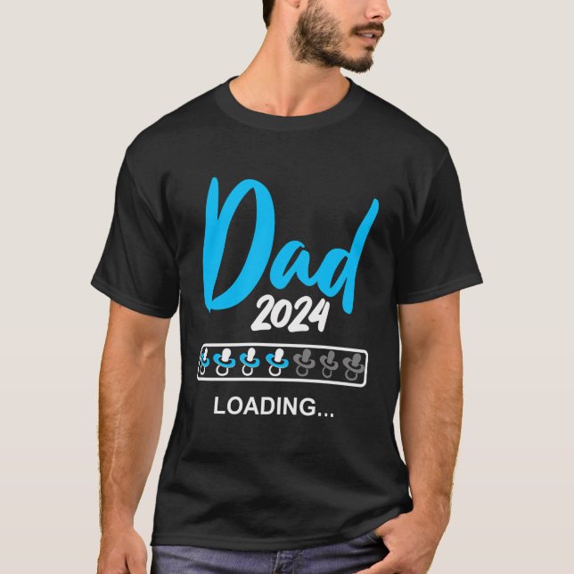 T-shirt Papa 2024 Chargement Dire Père Expectant Progénitu (Devant)