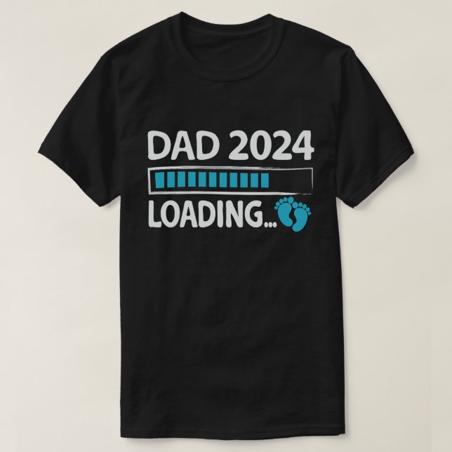 T-shirt Papa 2024 Chargement Faire-part de grossesse Nouve (Design devant)