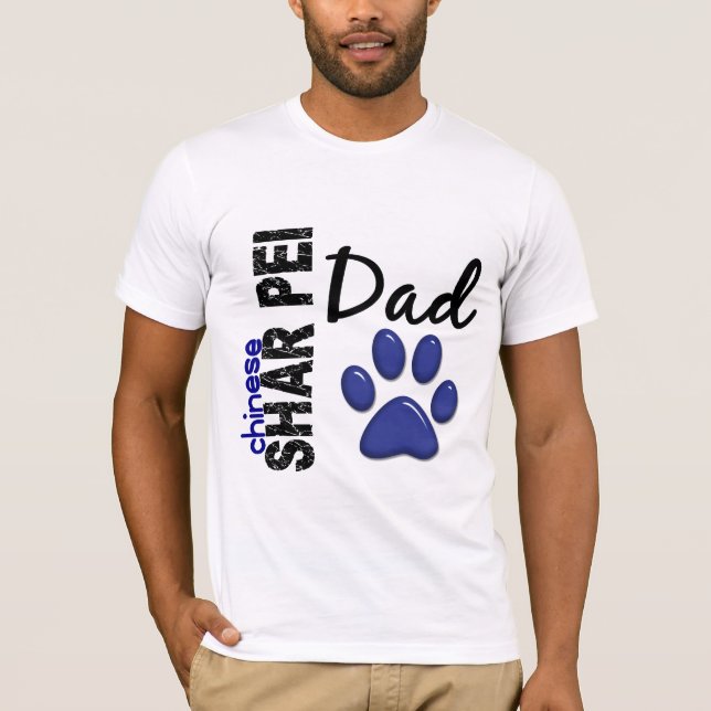 T-shirt Papa 2 de Shar Pei de Chinois (Devant)