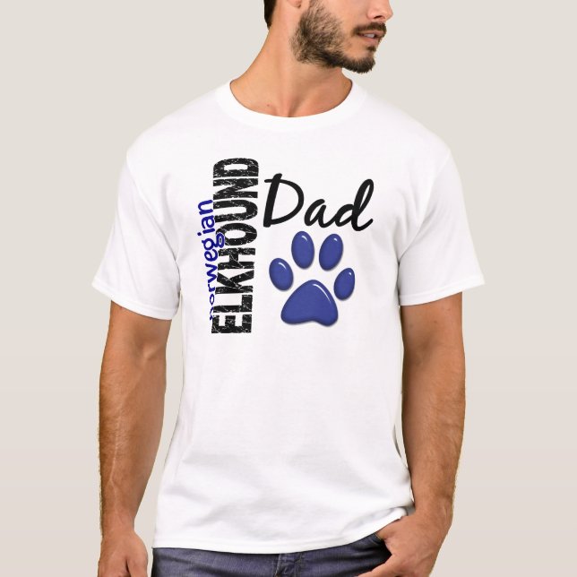 T-shirt Papa 2 d'Elkhound de Norvégien (Devant)