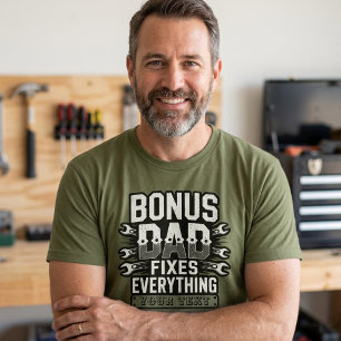 T-shirt Papa à bonus répare tout Bricoleur Fête des pères