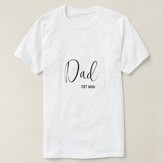 T-shirt Papa a créé un cadeau 202x pour papa (Design devant)
