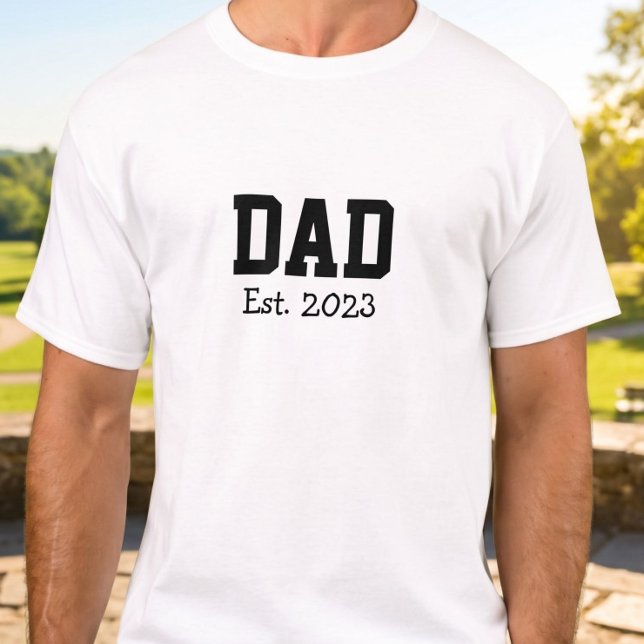 T-shirt Papa a établi gras noir blanc (Créateur téléchargé)