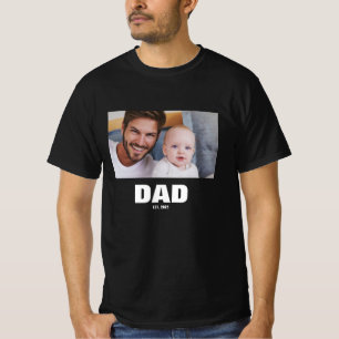 T-shirt Papa a établi la fête des pères photo