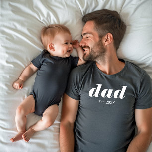T-shirt Papa a été établi Nouveau cadeau pour papa