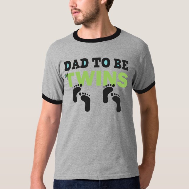 T-shirt Papa à être des jumeaux (Devant)