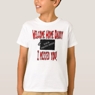 T-shirt Papa à la maison bienvenu personnalisé d'usmc