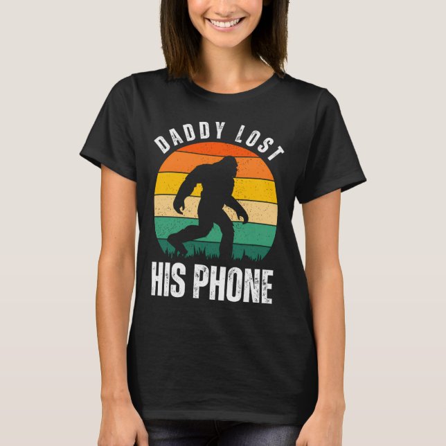 T-shirt Papa a perdu son téléphone (Devant)