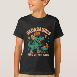 T-shirt Papa-a-saurus Rex King, Dinosaure drôle