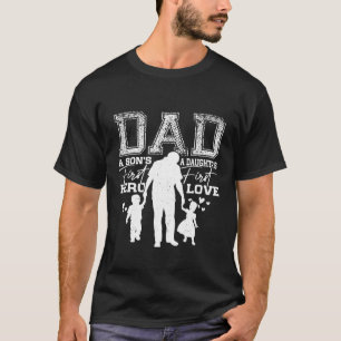 T-shirt Papa A Sons Premier Héros A Filles Premier Amour P