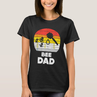 T-shirt Papa Abeille Homme Rétro Élevage D'abeilles Rucher
