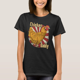 T-shirt Papa agriculteur animal de ferme coq Fête des père