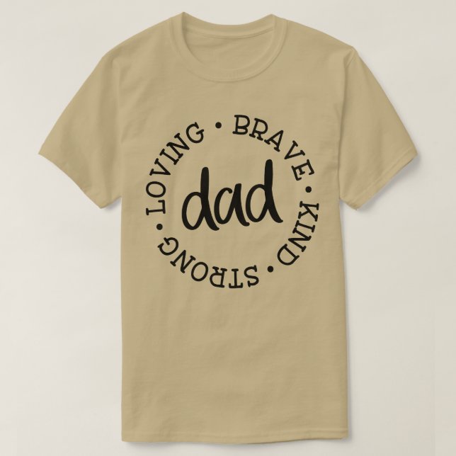 T-shirt Papa Aimer Courageux Type Fort (Design devant)