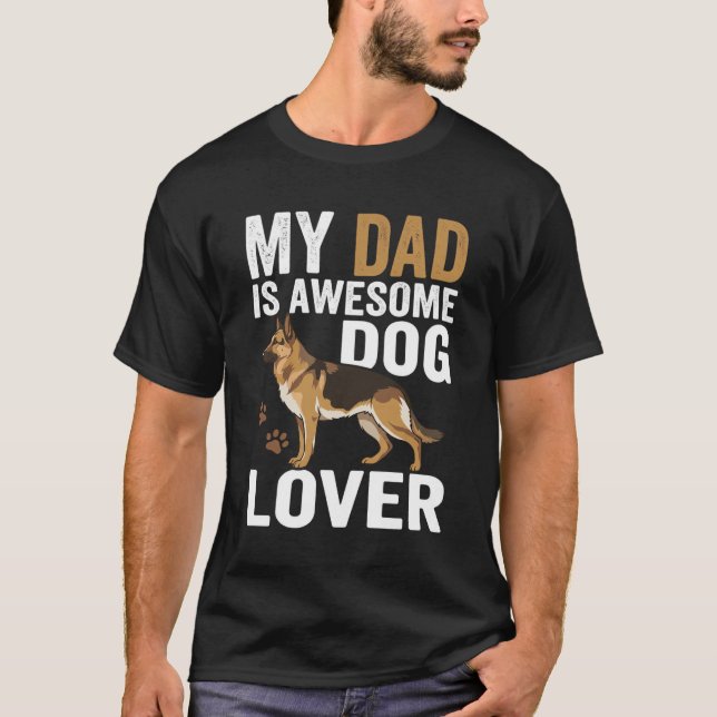 T-shirt Papa amateur de chien est formidable (Devant)