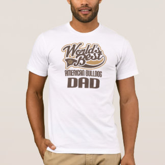 T-shirt Papa américain de bouledogue (mondes meilleurs)