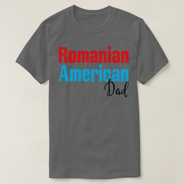 T-shirt Papa américain roumain 3 (Design devant)