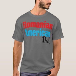 T-shirt Papa américain roumain 3