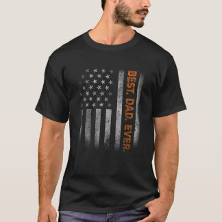 T-shirt Papa American Drapeau Père Fête Cadeau de la fille