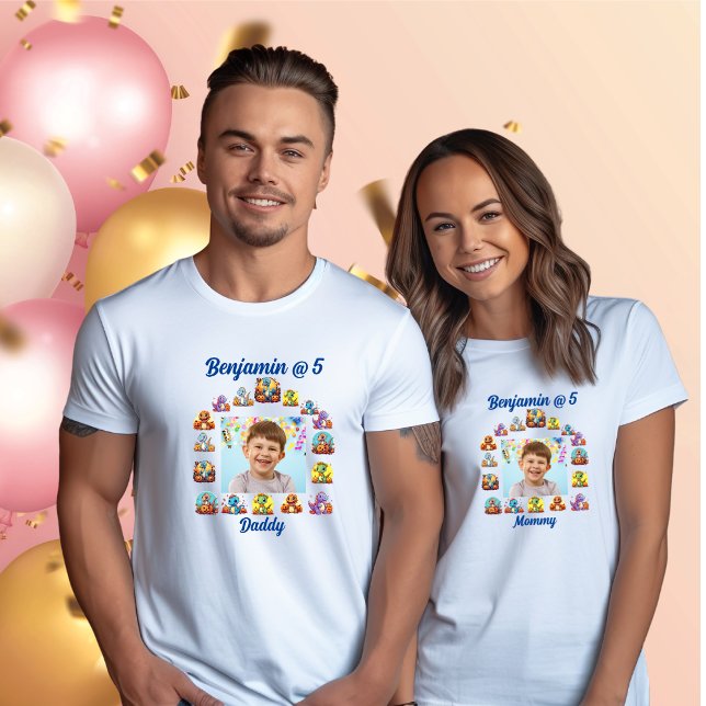 T-shirt papa Anniversaire de enfant Baby Dinosaur  (Créateur téléchargé)