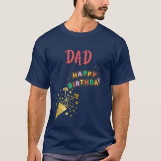 T-shirt Papa Anniversaire Père Golden Abondance Personnali