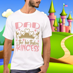 T-shirt Papa Anniversaire Princesse mot art