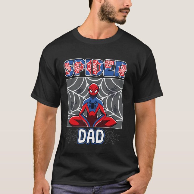 T-shirt Papa araignée thème araignée fête d'anniversaire f (Devant)