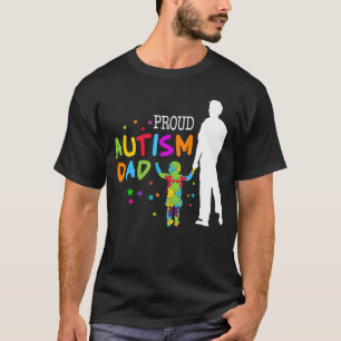 T-shirt Papa autiste et fils fier papa autiste puzzle Père
