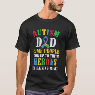 T-shirt Papa autiste, j'élève mon héros