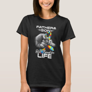 T-shirt Papa autiste père et fils meilleurs amis pour la v