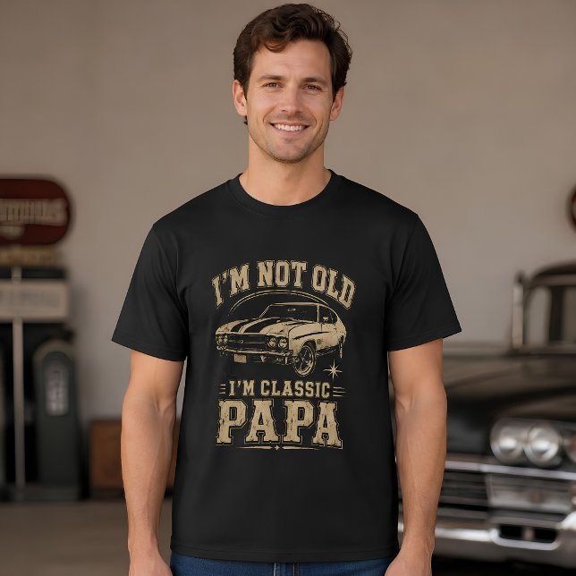 T-shirt Papa Auto Classique Vintage (Créateur téléchargé)